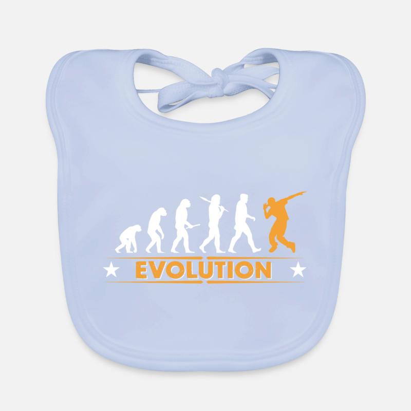 HipHop break dance evolution - orange/white Organic Baby Bibs