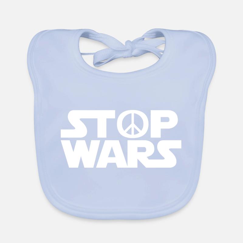 Peace / Stop wars / gift idea Organic Baby Bibs