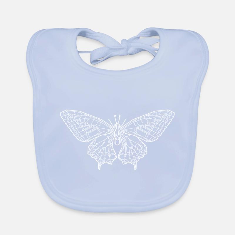blanc papillon Bavoir bio Bébé