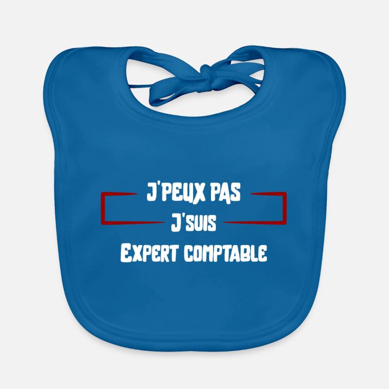 j'peux pas Expert comptable cadeau - Bavoir bio Bébé - bleu paon