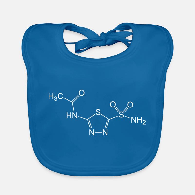 molécule Nerd chimie étudie idée cadeau - Bavoir bio Bébé - bleu paon