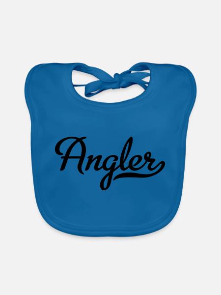 Angler - Baby Bio-Lätzchen - Pfauenblau - Vorne
