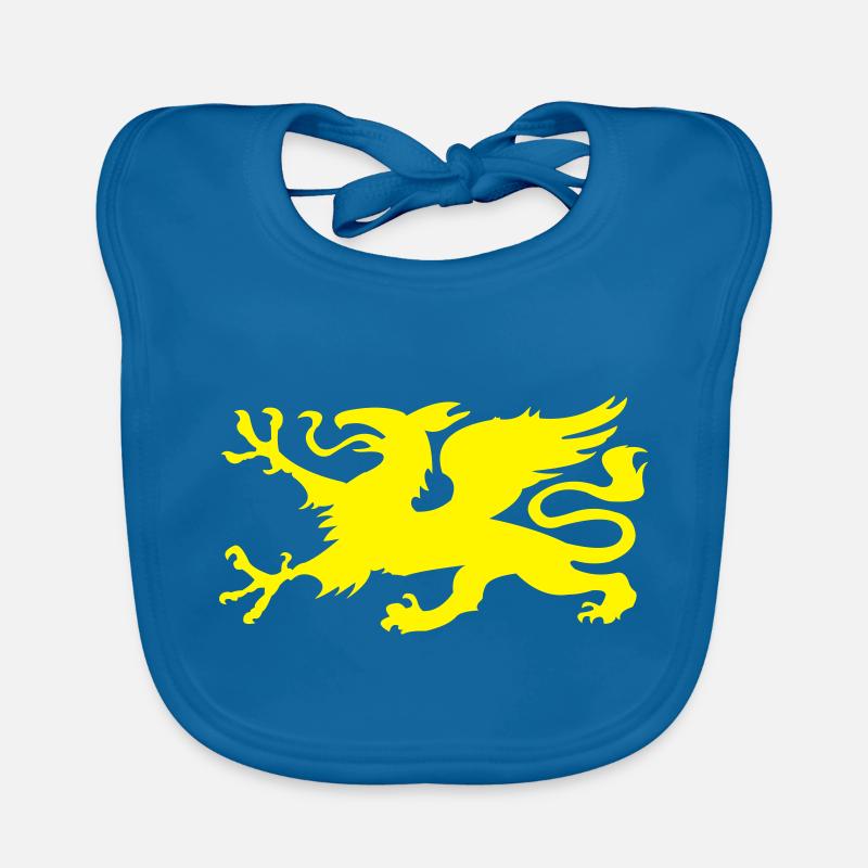 Rostocker Greif - Baby Bio-Lätzchen - Pfauenblau