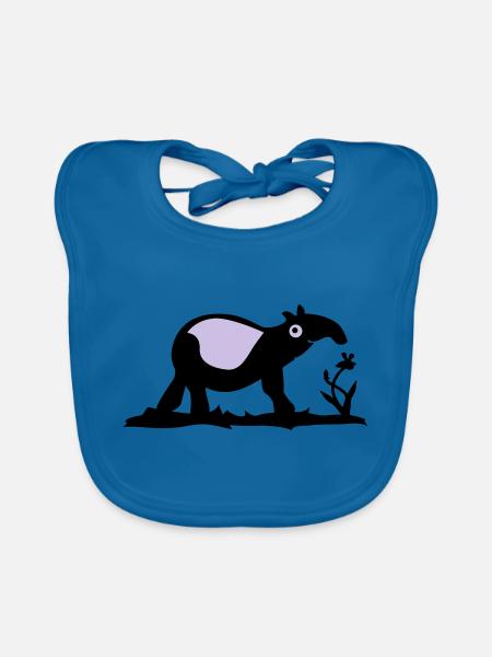 Tapir - Baby Bio-Lätzchen - Pfauenblau - Vorne