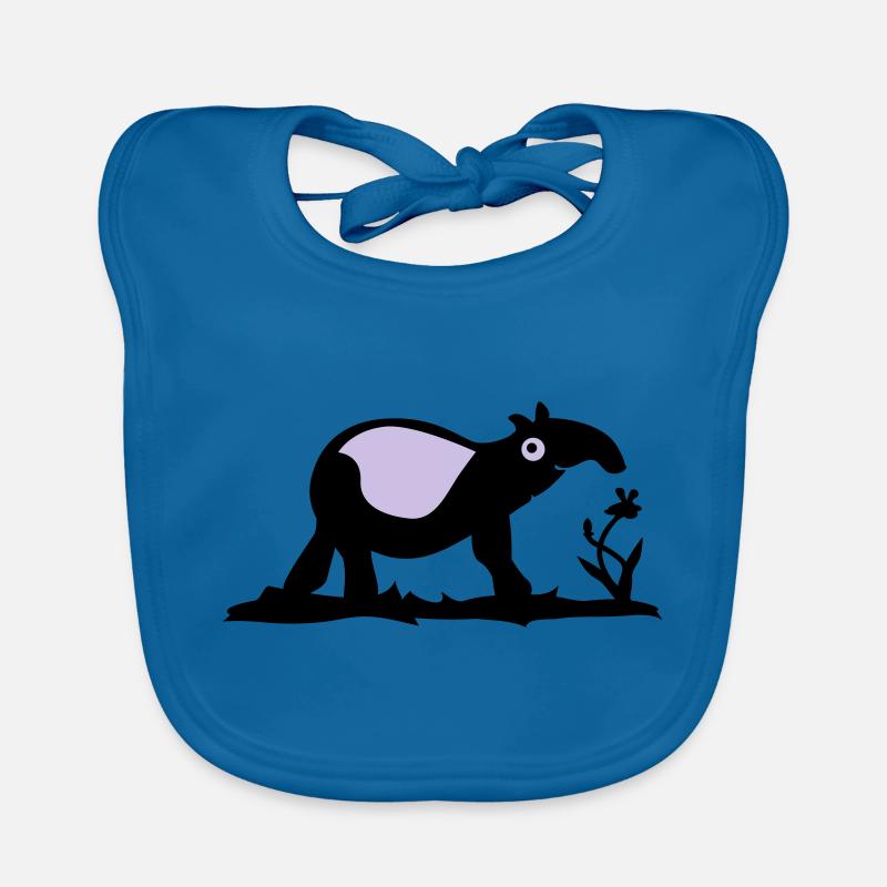 Tapir - Bavoir bio Bébé - bleu paon