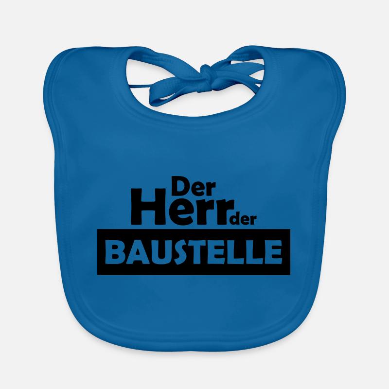 der herr der baustelle Baby Bio-Lätzchen