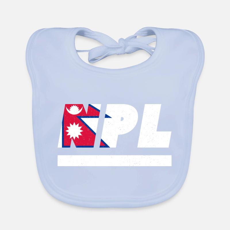 Népal drapeau drapeau NPL Bavoir bio Bébé