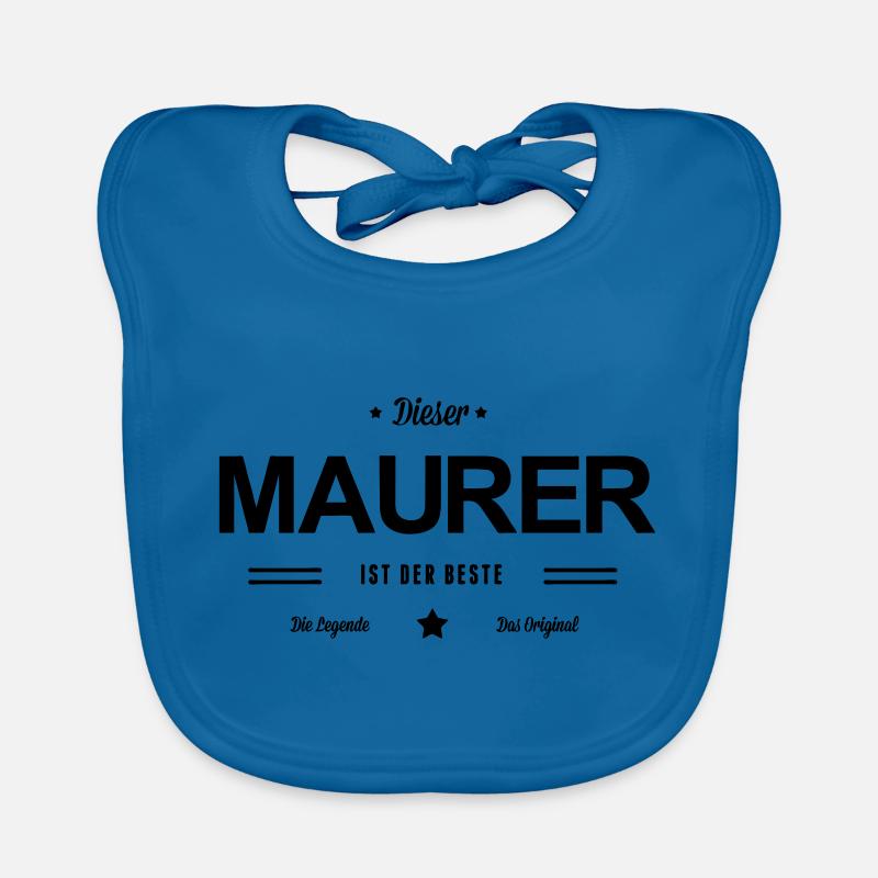 Bester Maurer - Baby Bio-Lätzchen - Pfauenblau