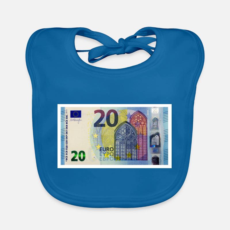 20 EUR - Bavoir bio Bébé - bleu paon