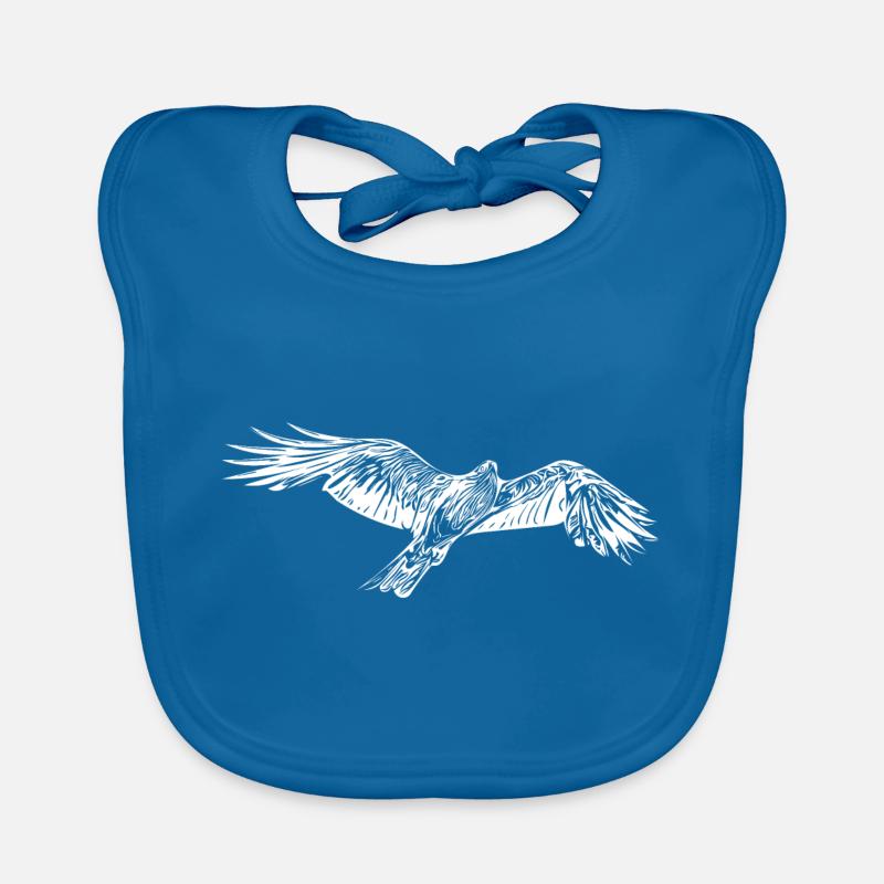 Elegant flying hawk Organic Baby Bibs