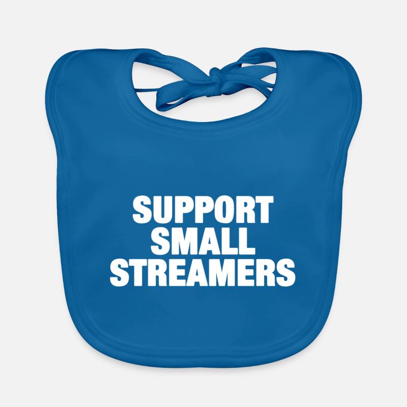 Support Small Streamers (white) Organic Baby Bibs