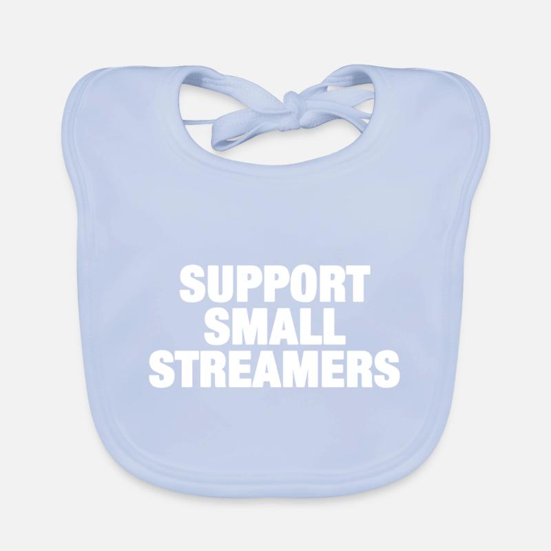 Support Small Streamers (white) Organic Baby Bibs