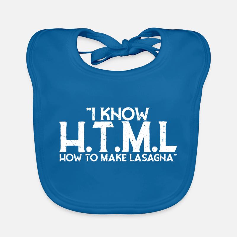 I Know HTML How To Make Lasagna Organic Baby Bibs