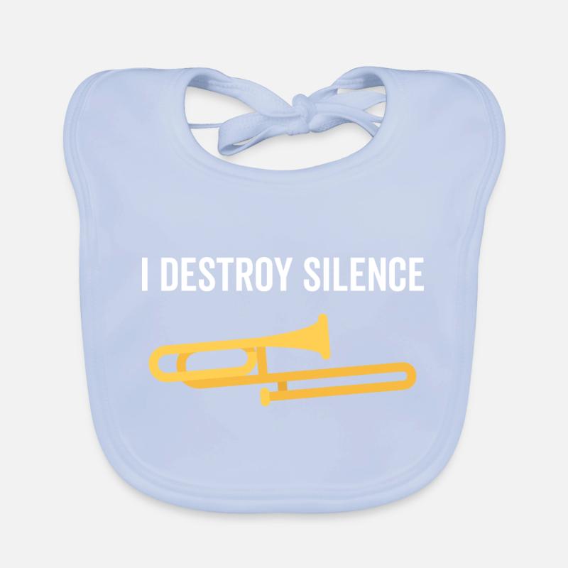 Je détruis le trombone silence Bavoir bio Bébé