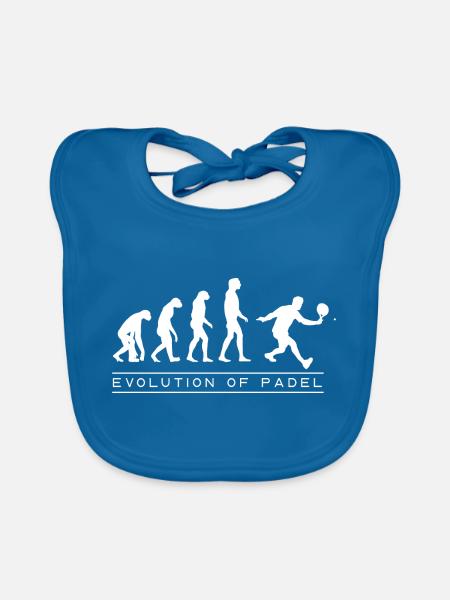 Evolucion Padel Design pour tous paddle espagne - Bavoir bio Bébé - bleu paon - Devant