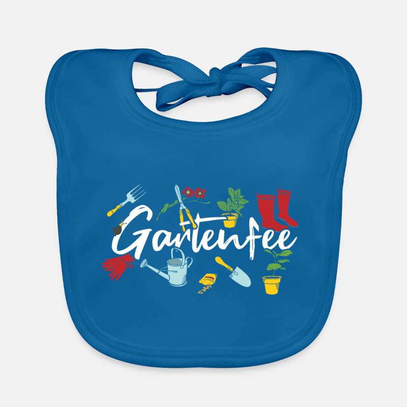 Gartenfee Gärtnerin Garten Gärtnern Kleingarten - Baby Bio-Lätzchen - Pfauenblau