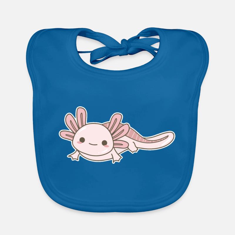 Axolotl - Bavoir bio Bébé - bleu paon