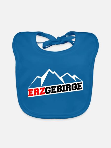 Erzgebirge meine Heimat - Baby Bio-Lätzchen - Pfauenblau - Vorne