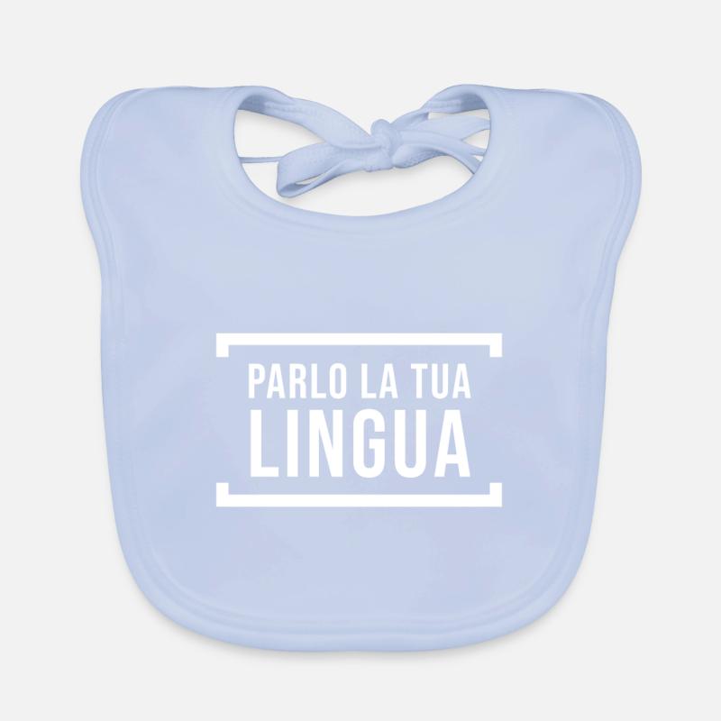 Italienisch Spruch : Ich spreche deine Sprache Baby Bio-Lätzchen