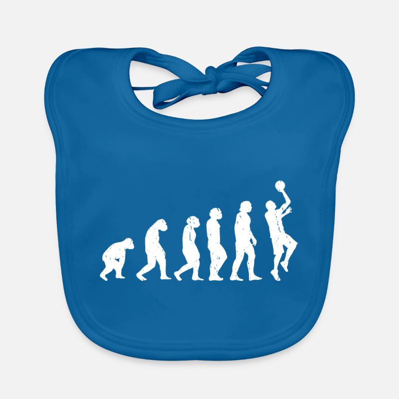 Evolution Basket-ball - Bavoir bio Bébé - bleu paon
