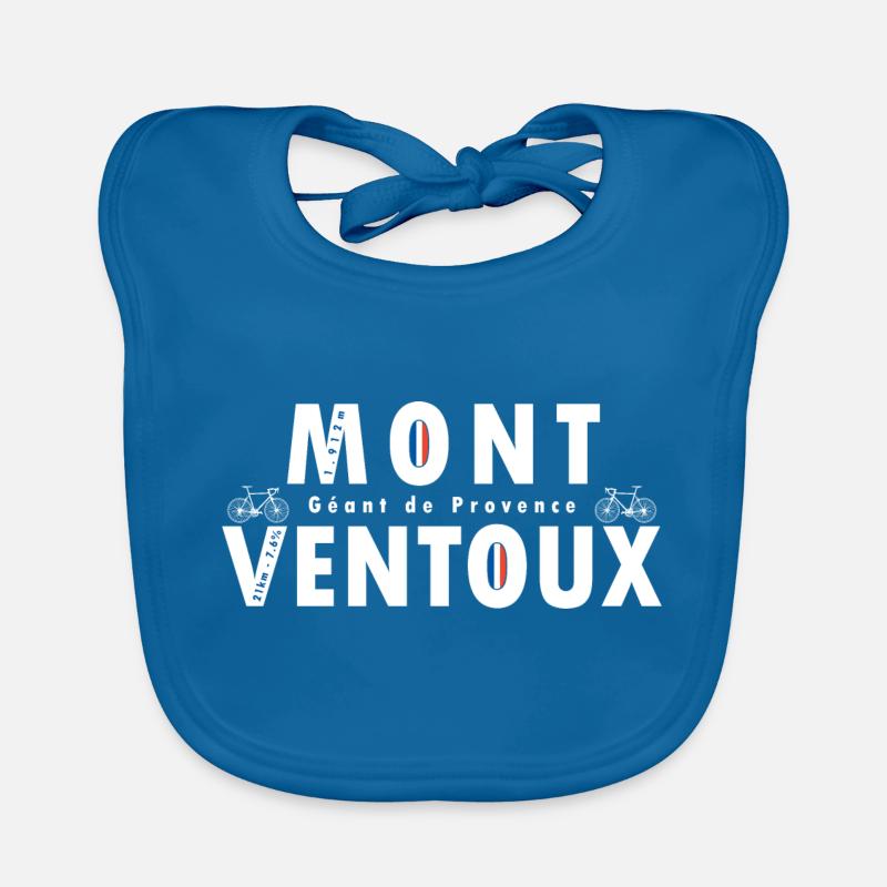 Mont Ventoux - Bavoir bio Bébé - bleu paon