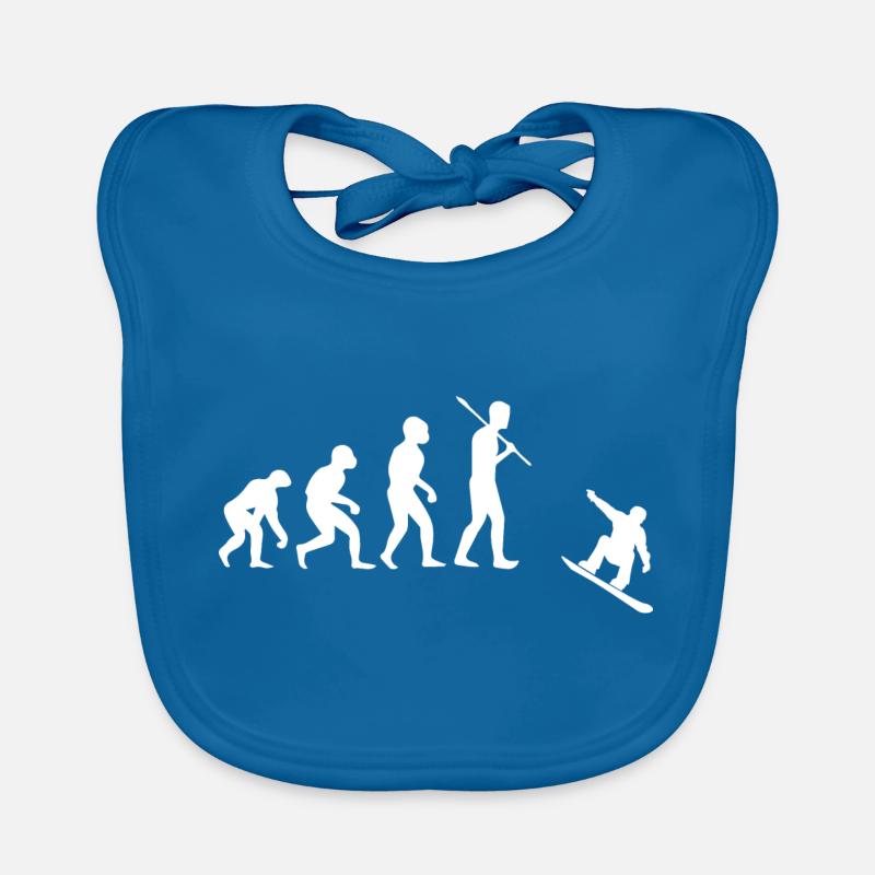 Snowboard Snowboarder Baby Bio-Lätzchen