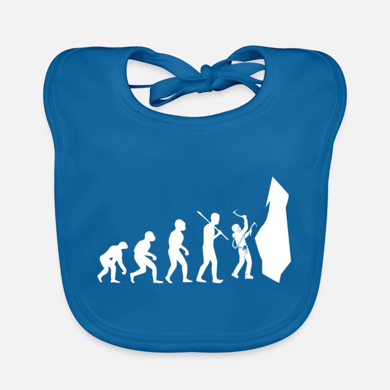 Bouldern Klettern Climbing - Baby Bio-Lätzchen - Pfauenblau