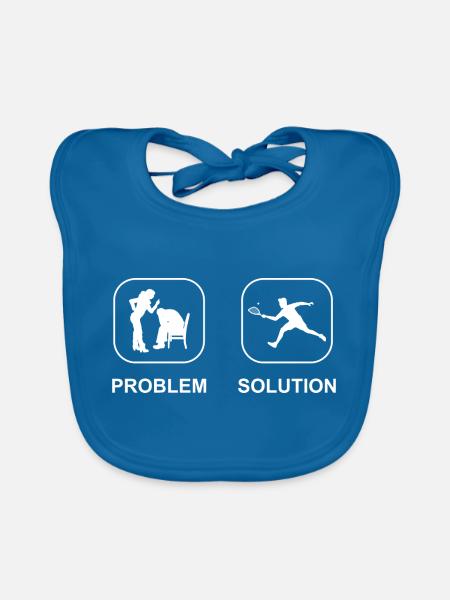Squash Racquetball-Spieler Racquetball Squashspiel - Baby Bio-Lätzchen - Pfauenblau - Vorne