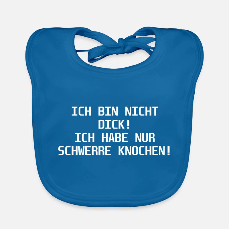 Schwerre knochen - Baby Bio-Lätzchen - Pfauenblau