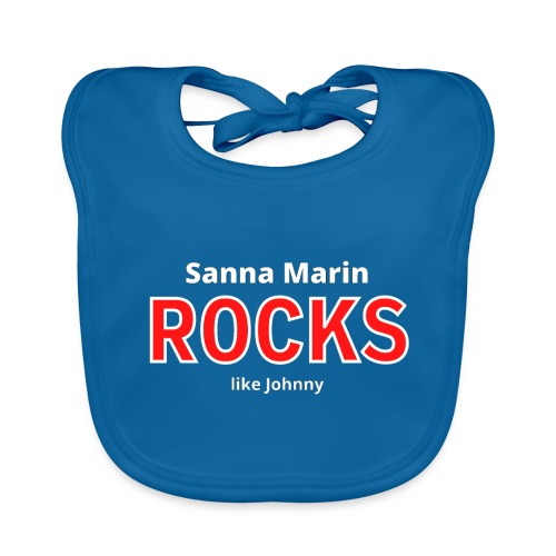 Sanna Marin Rocks like Johnny - Vauvan luomuruokalappu