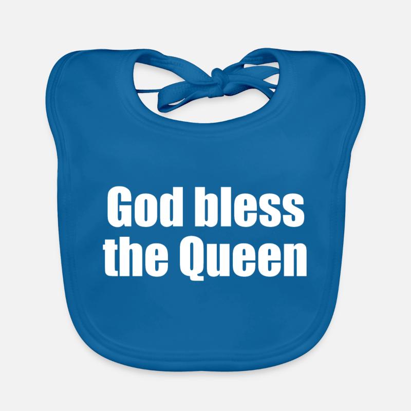 god bless the queen Organic Baby Bibs