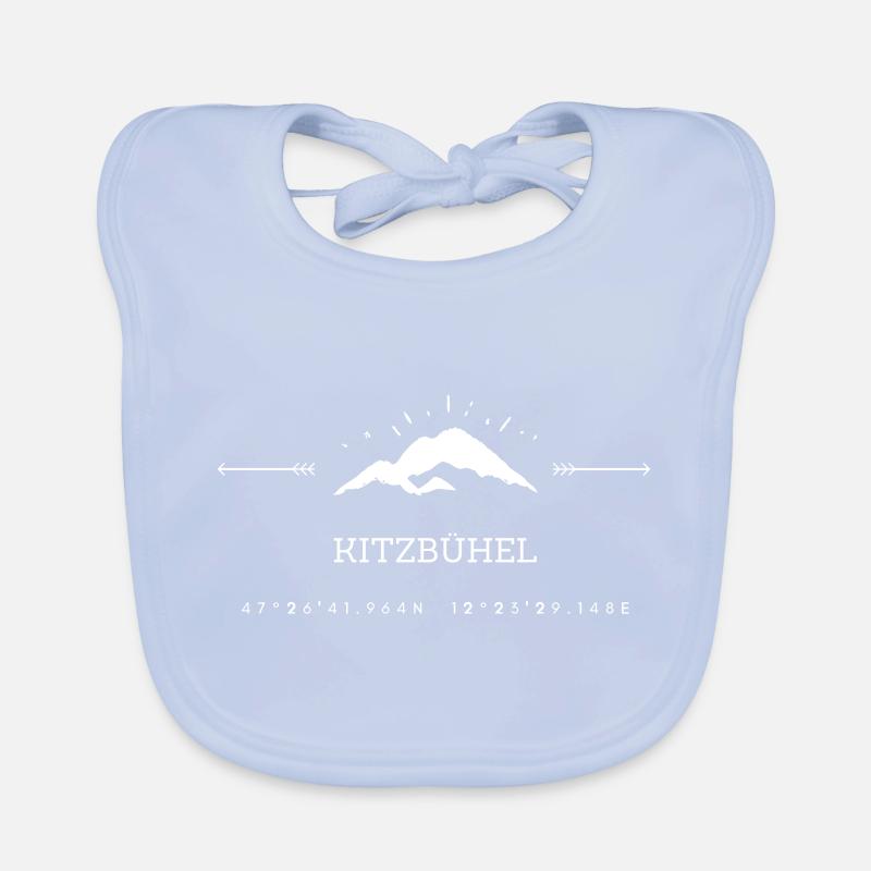 Minimalistisches Kitzbühel-Logo Baby Bio-Lätzchen