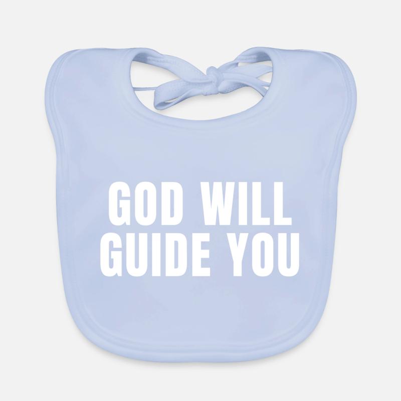 God Will Guide You - Christian Quotes Organic Baby Bibs