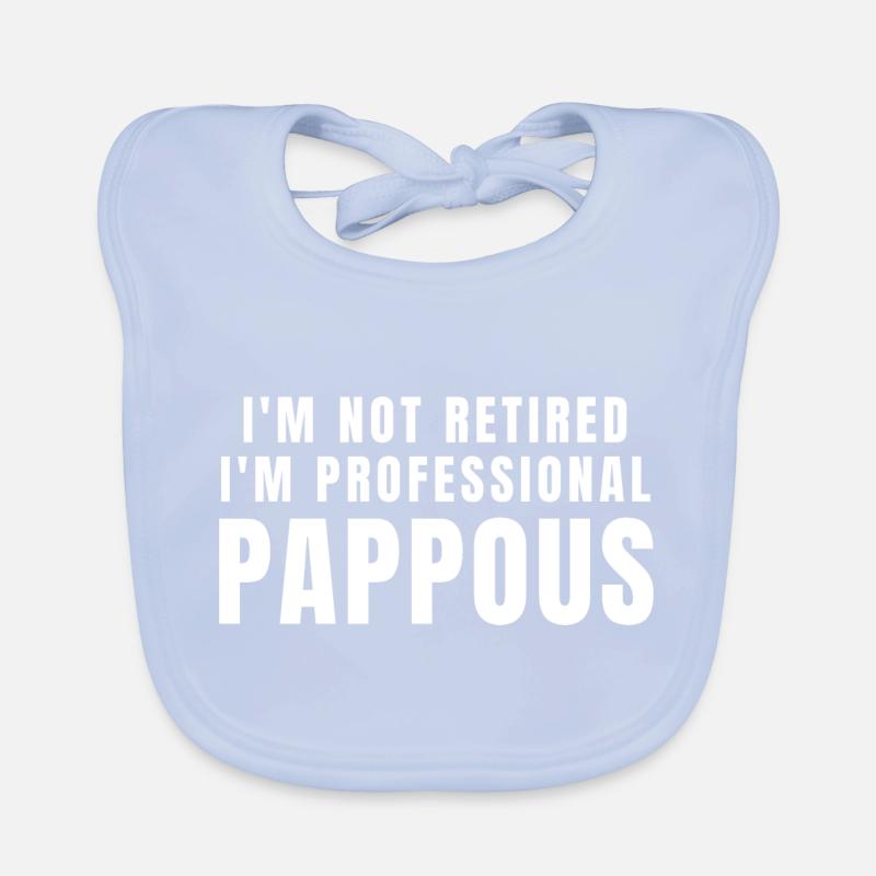 Pappous. Fröhliches Geschenk Baby Bio-Lätzchen