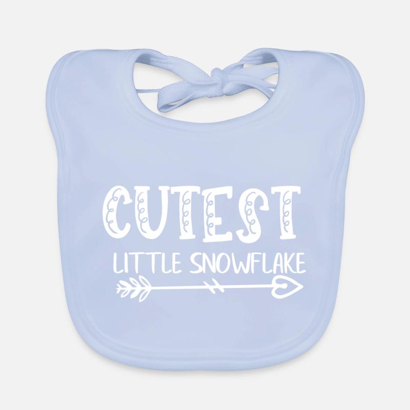 Le plus mignon petit flocon de neige - Dicton de bébé Bavoir bio Bébé