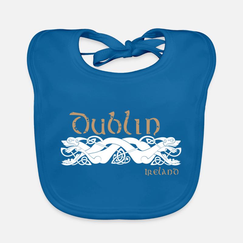 Dublin - Bavoir bio Bébé - bleu paon