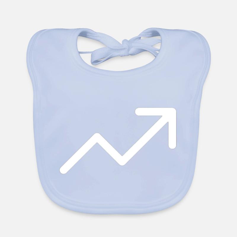 Stonks | Arrow up Organic Baby Bibs