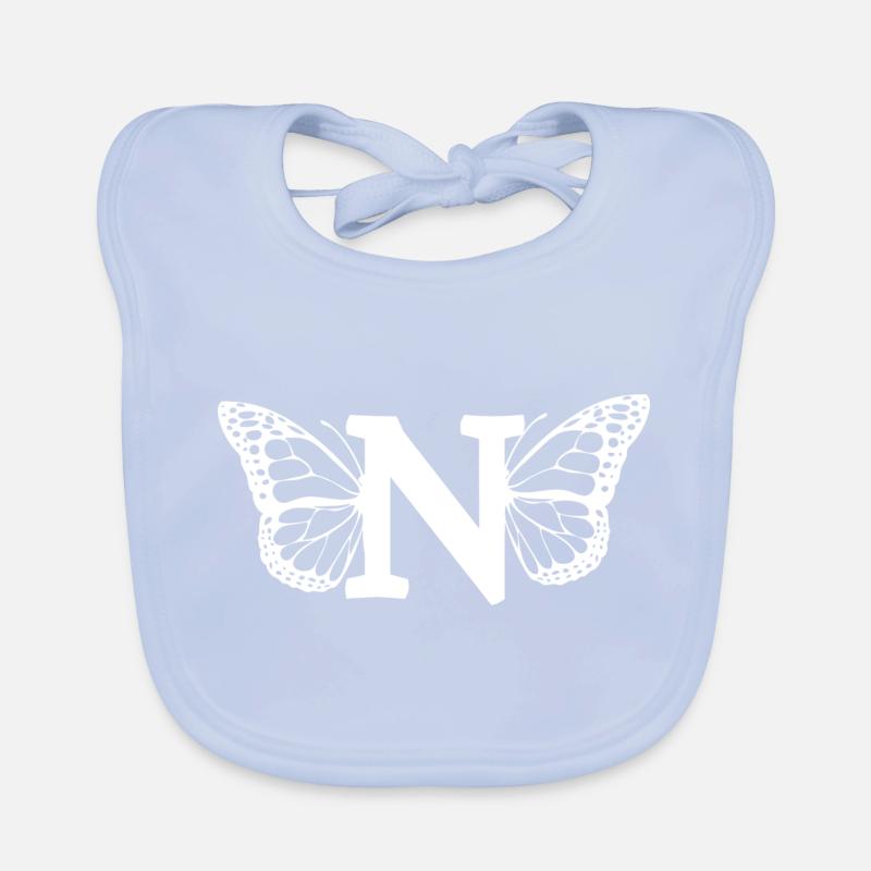 Buchstabe n Schmetterling Baby Bio-Lätzchen