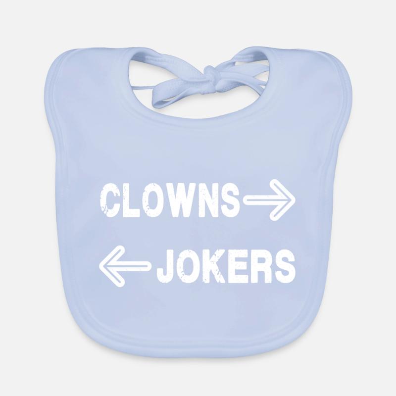 Clowns Left, Jokers Right - Meme Organic Baby Bibs