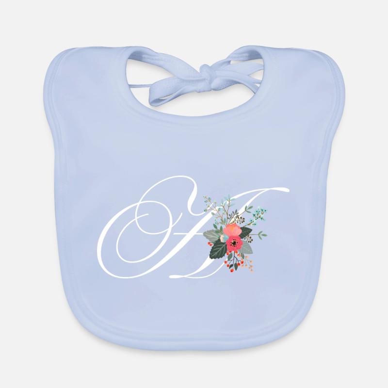 Lettre a fleuris Bavoir bio Bébé