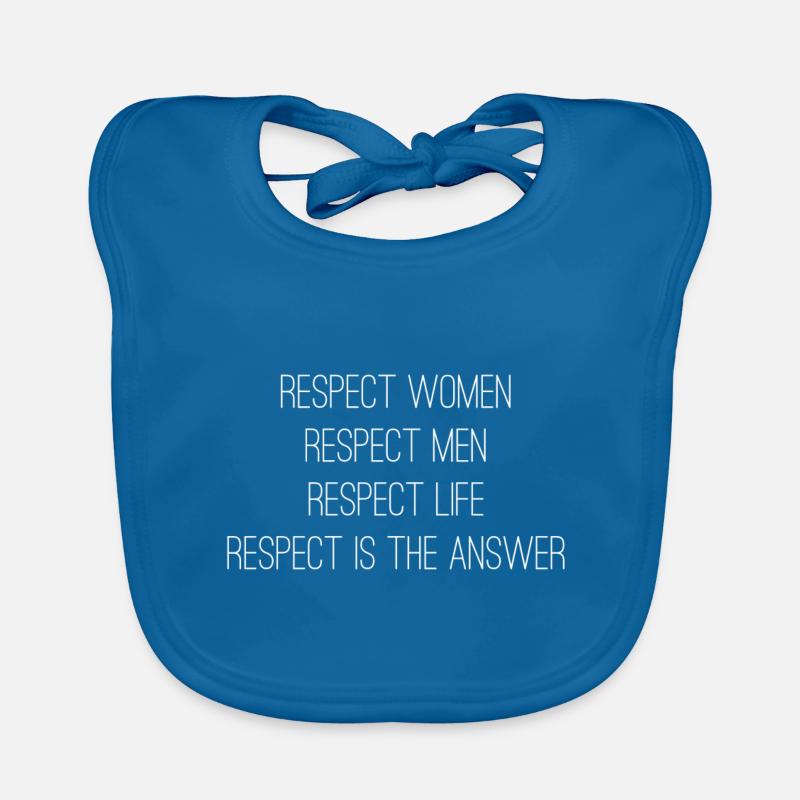 Respect - Bavoir bio Bébé - bleu paon