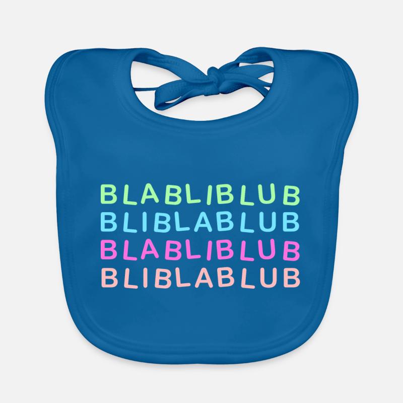 Bla Bli Blub - Baby Bio-Lätzchen - Pfauenblau