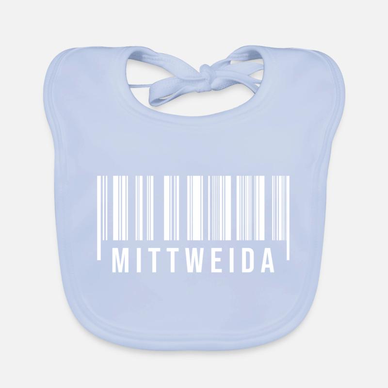 Erzgebirge Strichcode Mittweida Baby Bio-Lätzchen