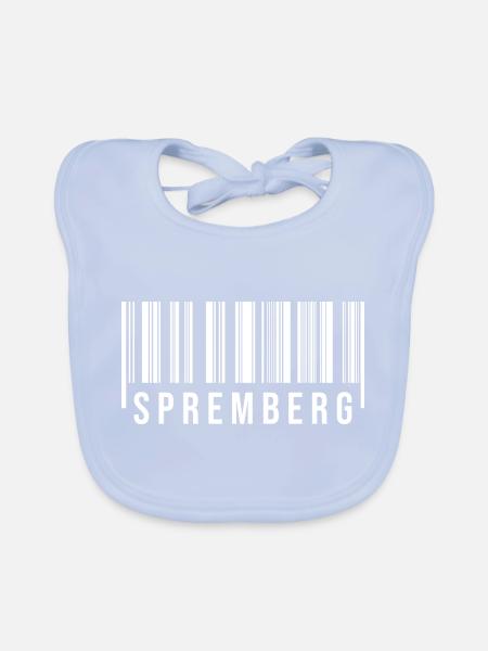 Spremberg Strichcode1 - Baby Bio-Lätzchen - sky Blue - Vorne