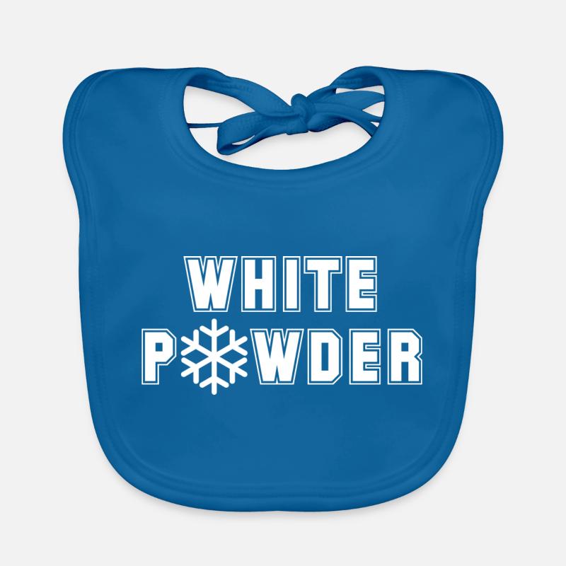 white powder snow Organic Baby Bibs