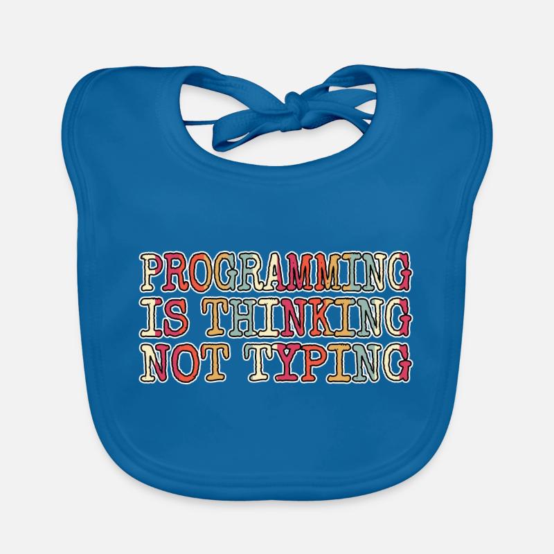encrypt hack out hacking and free wifi - Organic Baby Bibs - peacock-blue