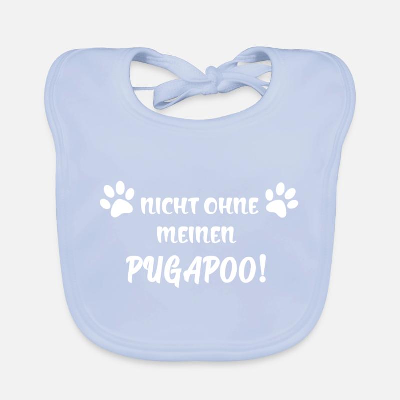 Nicht ohne meinen Pugapoo - Pudel Mops Mix Baby Bio-Lätzchen