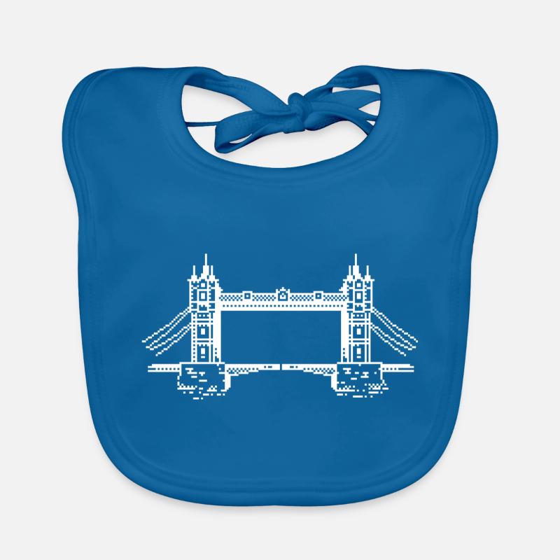 1Bit Pixel Tower Bridge Baby Bio-Lätzchen