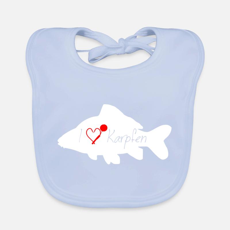 J’adore CARP blanc transparent Bavoir bio Bébé
