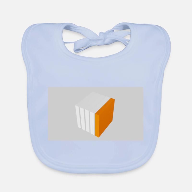 Splitting cube orange Organic Baby Bibs